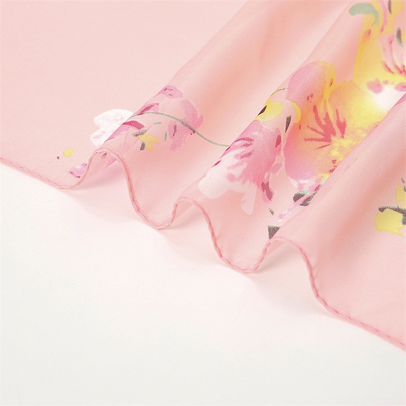 lente zomer mode bloemen dunne stijl chiffon sjaal sjaal lady print zachte vakantie strand-up wrap 150*50 cm 2025 - $12.99 –P2