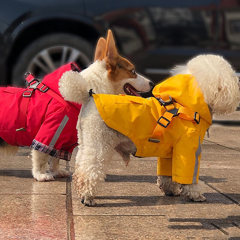 Dog Cat Rain Coat Rain Jacket Fashion Cute Winter Reflective Waterproof Comfortable Outdoor Casual Daily Dog Clothing for Corgi Pomeranian Baby Pet Papillon Small 2025 - $25.99 –P8