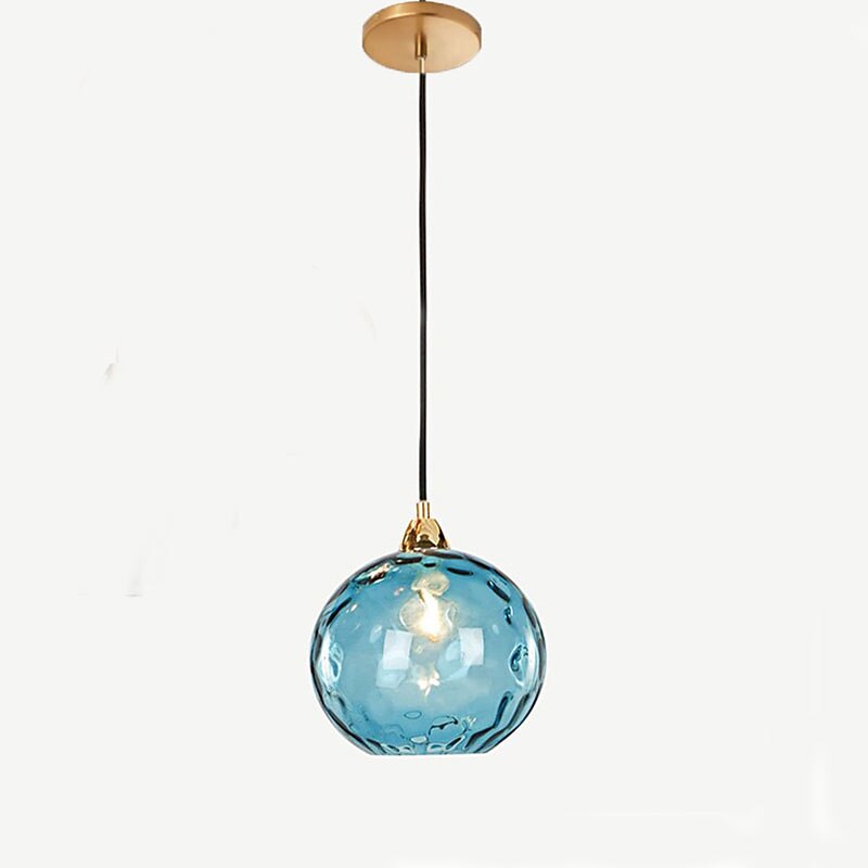 led pendentif lumières îlot de cuisine verre soufflé à la main éclairage marbre bleu moderne ferme foyer entrée luminaires plafond suspendu globe sur table de 2025 ? $151.99 –P10