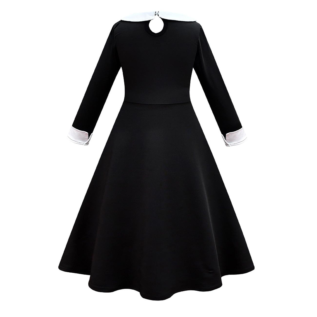 Szerda Addams Addams család szerda Ruhák Szerepjáték Parókák táska Klasszikus és időtálló Filmsztár jelmez for Lány Gyermek Tini 2025 - $56.99 –P6