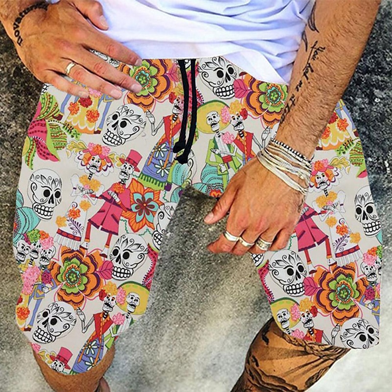 Homens Calção Shorts de verão Shorts de praia Shorts casuais Com Cordão Cintura elástica Gráfico Conforto Respirável Comprimento do joelho Ao ar livre Feriado Para Noite Roupa de rua Havaiana 1 2 de 2025 por $18.99 –P8