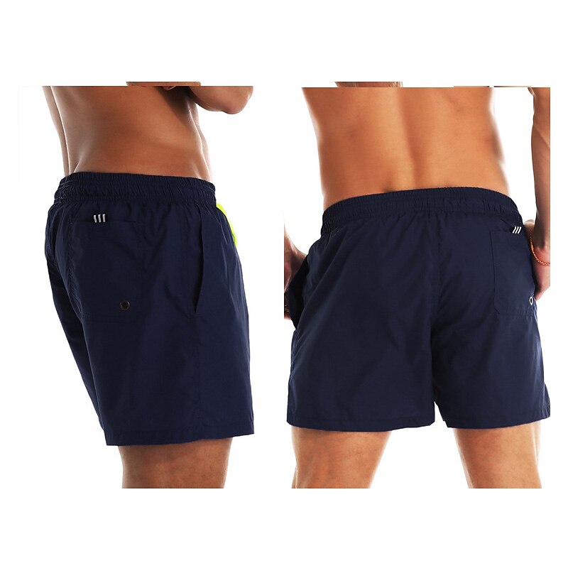 Men's Board Shorts Swim Shorts Swim Trunks Summer Shorts Beach Shorts Drawstring Elastic Waist Plain Quick Dry Short Daily Holiday Hawaiian Boho Black Yellow Micro-elastic 2025 - $18.99 –P18