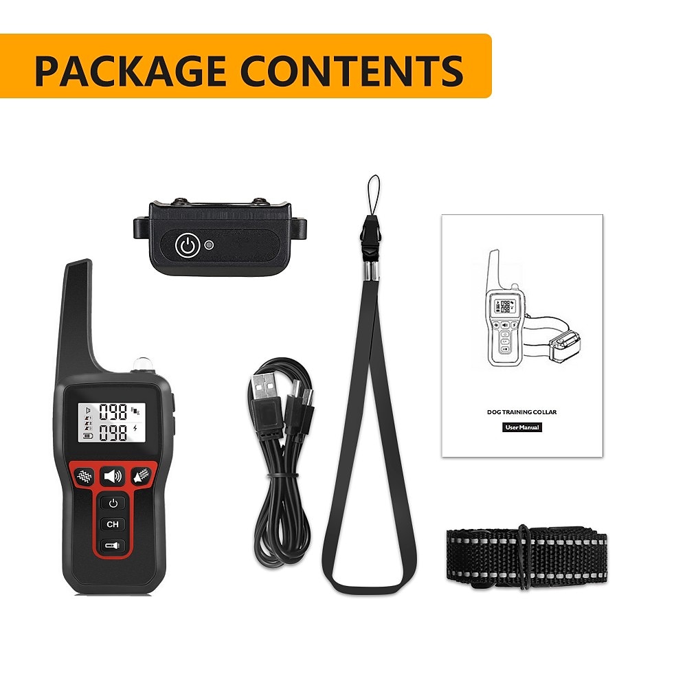 3300FT No Shock Pet Dog Training Collar Beep Vibrating Pet Trainer IPX7 Waterproof Rechargeable Pet Training Collar No Prongs Sound and Vibration Collar 2025 - $63.99 –P9