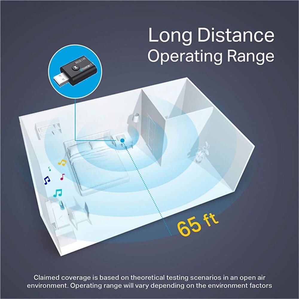 2 In 1 USB Bluetooth 5.0 Dongle Adapter Receiver Transmitter Stereo Wireless Audio Adapter USB 3.5mm for PC Desktops Headphones 2025 - $9.99 –P7