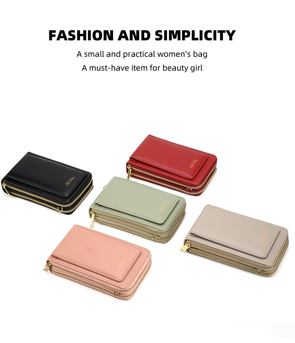 сумка на молнии с сенсорным экраном, весна 2023, новая женская сумка для мобильного телефона, корейская модная сумка через плечо 2026 - $20.99 –P1