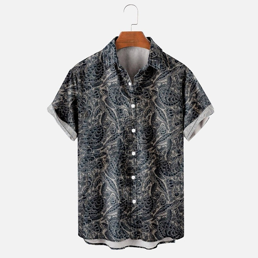 Men's Animal Tropical Octopus Shirt Summer Hawaiian Shirt Aloha Shirt Short Sleeve Shirt Turndown Fashion Designer Casual Street Daily Holiday Black Blue Beige 3D Print S M L 2025 - $24.99 –P4