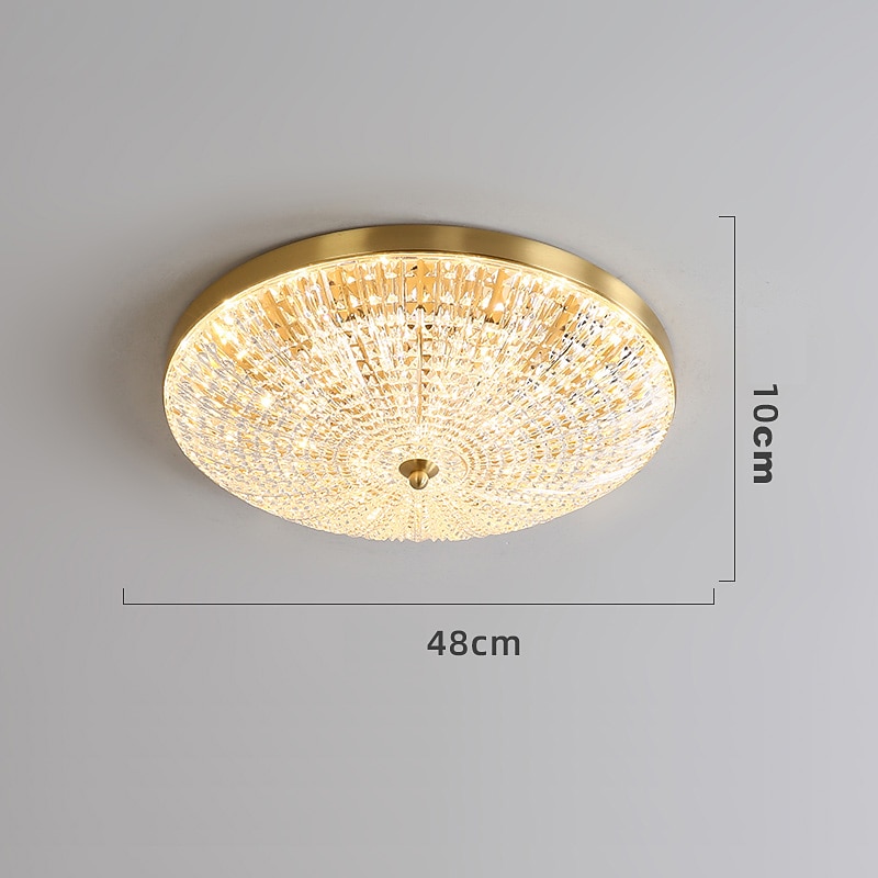 Luz de techo led regulable 38cm diseño circular luces de techo de cobre para sala de estar 110-240v 2026 - $298.69 –P10