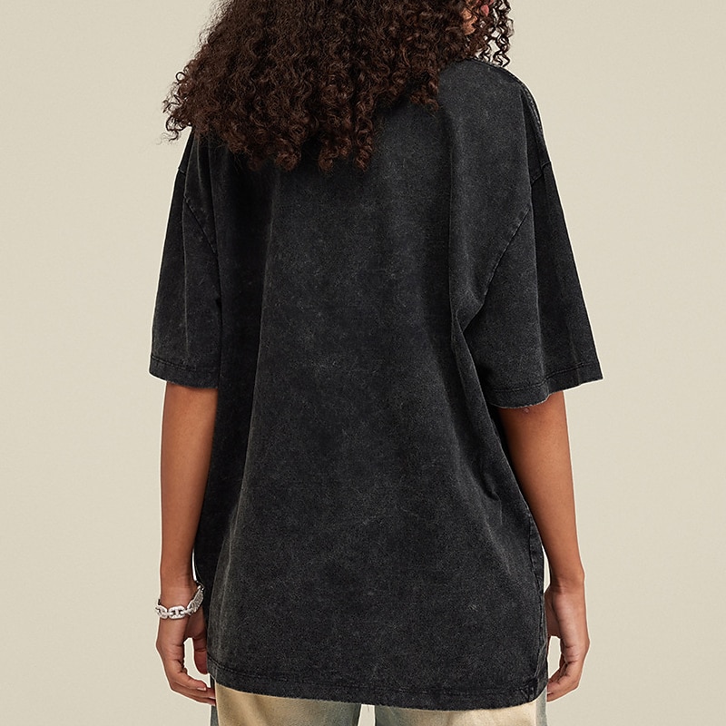 Herre 100% bomullssyre-vaskeskjorte Oversized skjorte Kortermet Crew-hals Vår sommer عادي Mote Designer Fritid Sport & Utendørs Daglig Gateklær Svart Rosa Grønn Topp T-skjorte for menn 2025 - $17.99 –P10