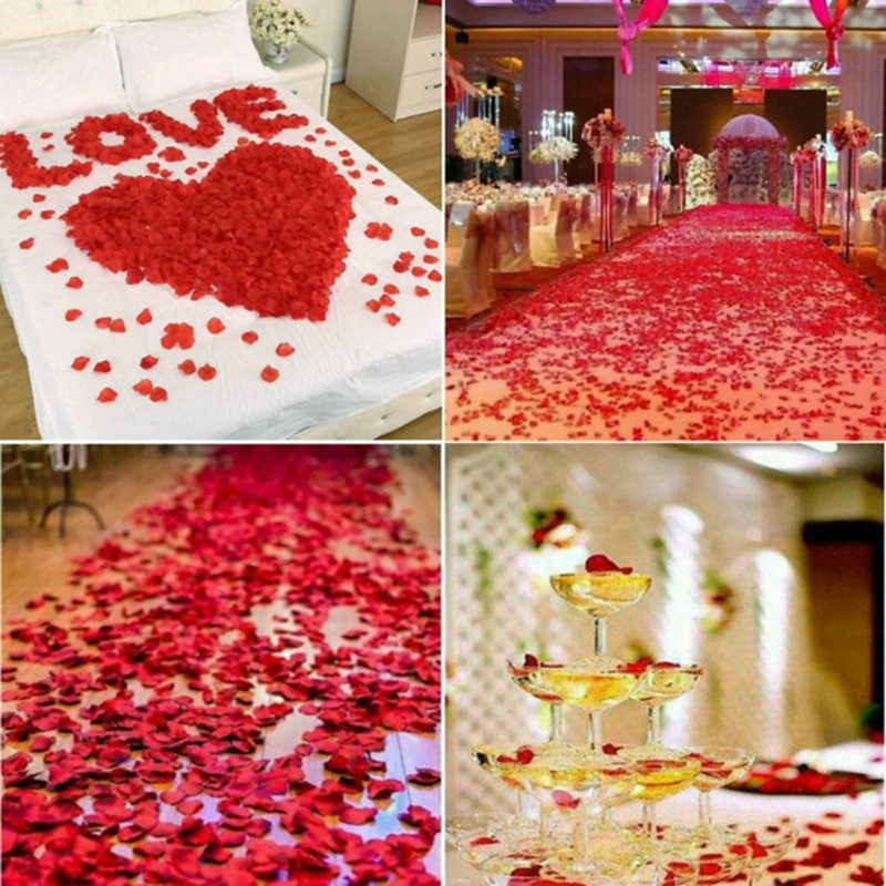 1000 PCS Silk Rose Petals Wedding Flower Decoration Artificial Flower  Petals Silk Rose Petals Decorations for WeddingsRomantic NightParty Table  Dining Room Valentine's Day Flower Decor 2024 - $5.49