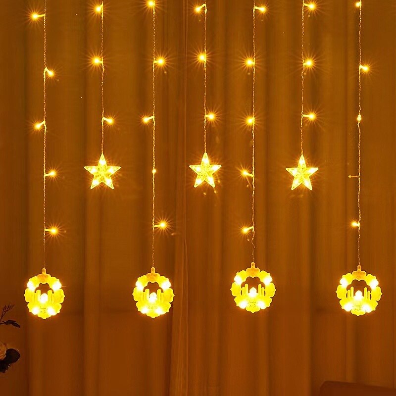 decorațiuni luminoase ramadan kareem lumini de decorare eid led 3m islam musulman moschee castel perdele lumini decorare eid mubarak priză UE 2025 - $18.49 –P10