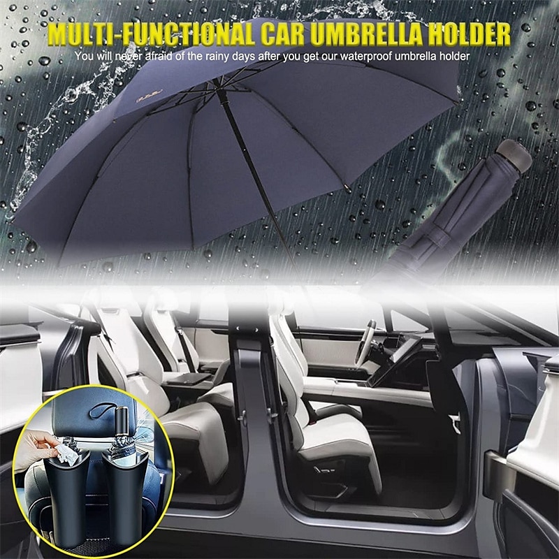 Car Umbrella Holder Hanging Bin Truck Trash Can Storage Can Vehicle-mounted Multi-function Umbrella Bucket Vehicle-mounted Folding Umbrella Cover Cup Holder Multi-function Storage Bucket Vehicle Trash 2025 - $9.99 –P2