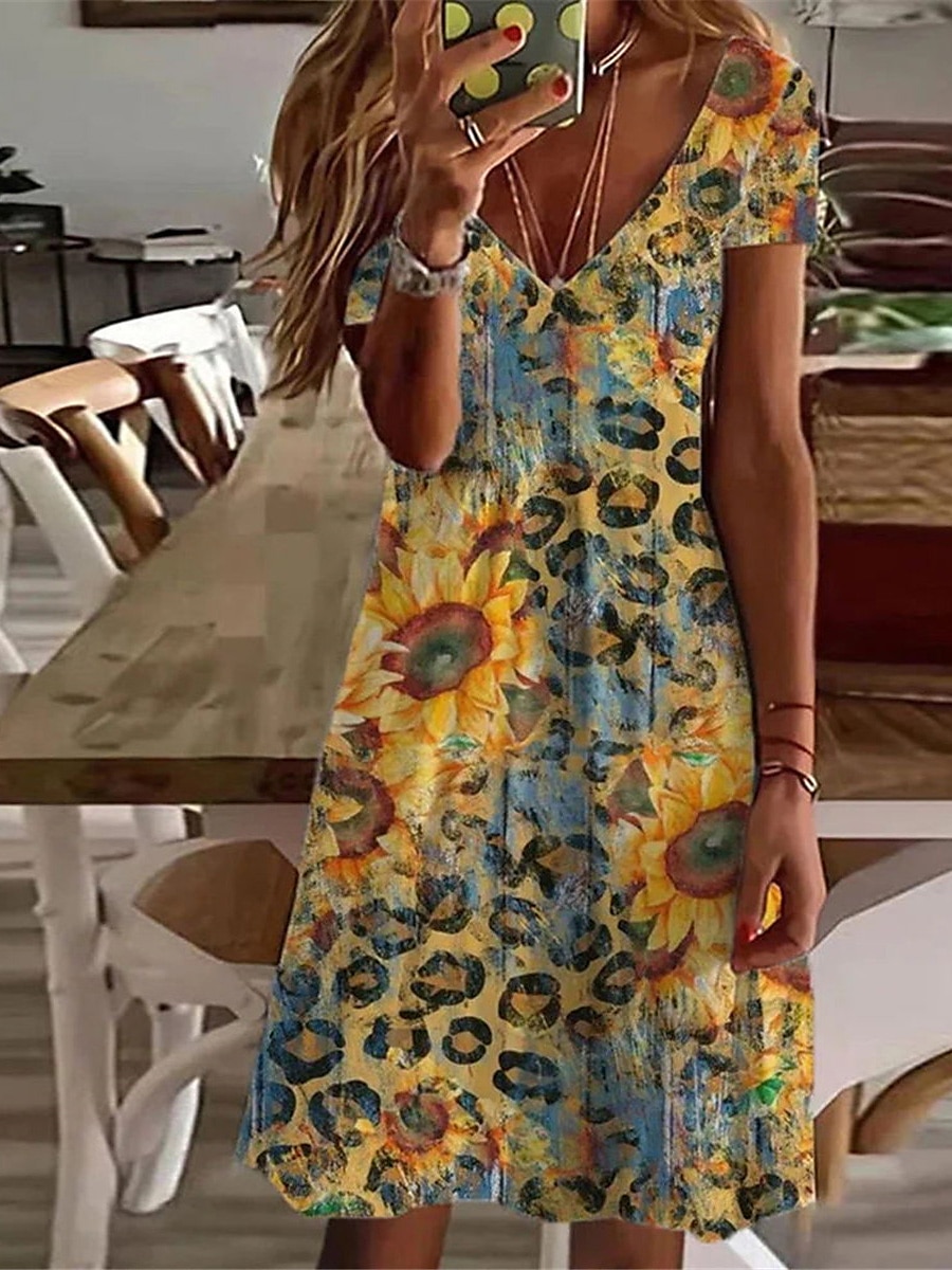 Stunning Sunflowers Floral 50's 60's Retro Print Alternative Collar Dress  Rockabilly Fashion Trend - Etsy