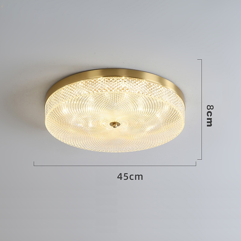 Luz de techo led regulable 35cm diseño circular luces de techo de cobre para sala de estar 110-240v 2026 - $335.59 –P15