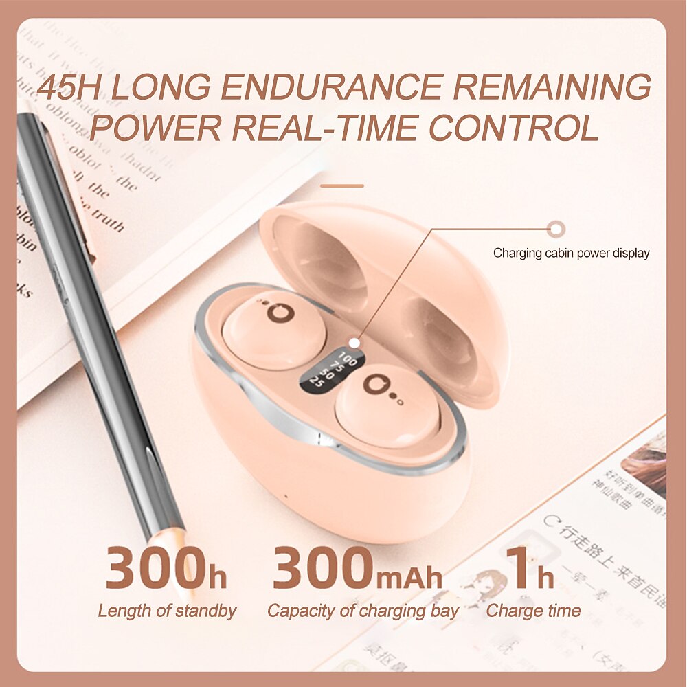 True Wireless Bluetooth Earphone Mini Invisible Headphones Bluetooth 5.3   HIFI Stereo Noise Reduction Sleep In Ear Earphones Smart Touch Sports Gaming Earphones for Smartphone 2025 - $22.99 –P2
