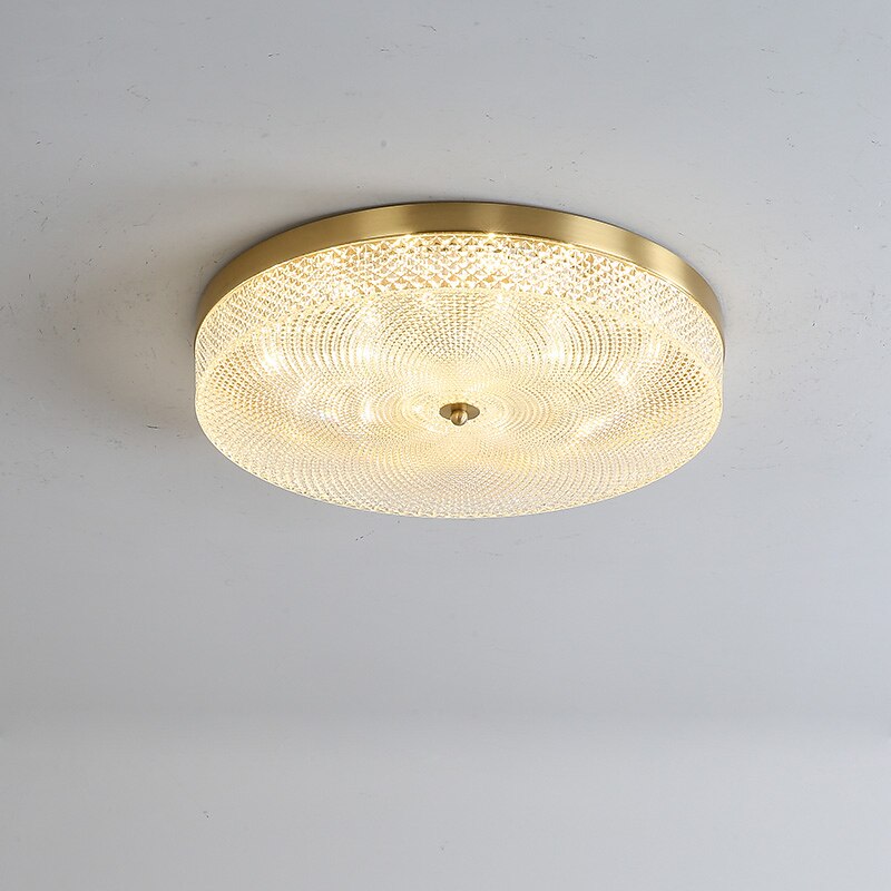 Luz de techo led regulable 35cm diseño circular luces de techo de cobre para sala de estar 110-240v 2026 - $335.59 –P3