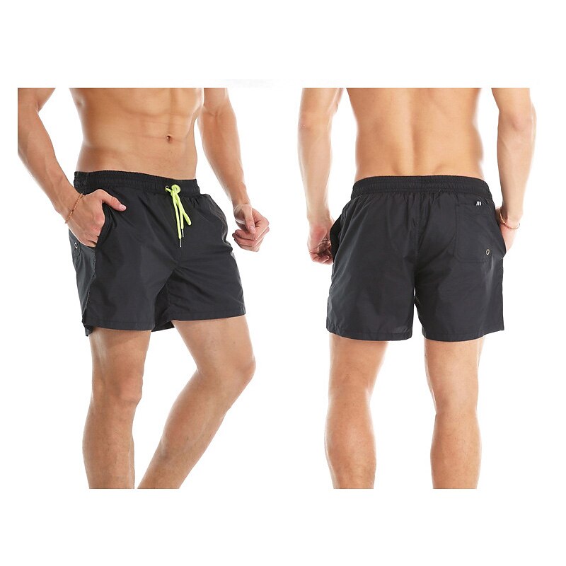 Men's Board Shorts Swim Shorts Swim Trunks Summer Shorts Beach Shorts Drawstring Elastic Waist Plain Quick Dry Short Daily Holiday Hawaiian Boho Black Yellow Micro-elastic 2025 - $18.99 –P8