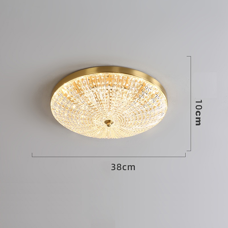 Luz de techo led regulable 38cm diseño circular luces de techo de cobre para sala de estar 110-240v 2026 - $298.69 –P9
