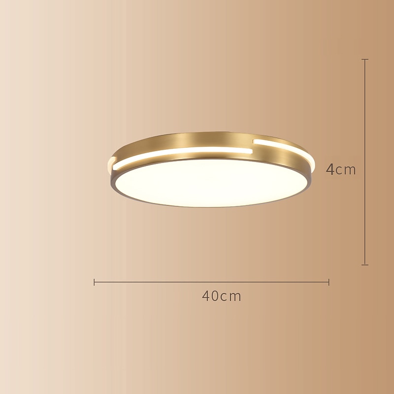 2025年 led シーリング ライト サークル ラウンド デザイン 50 cm フラッシュ マウント ライト銅リビング ルーム 110-240 v コレクション – $143.99 –P10