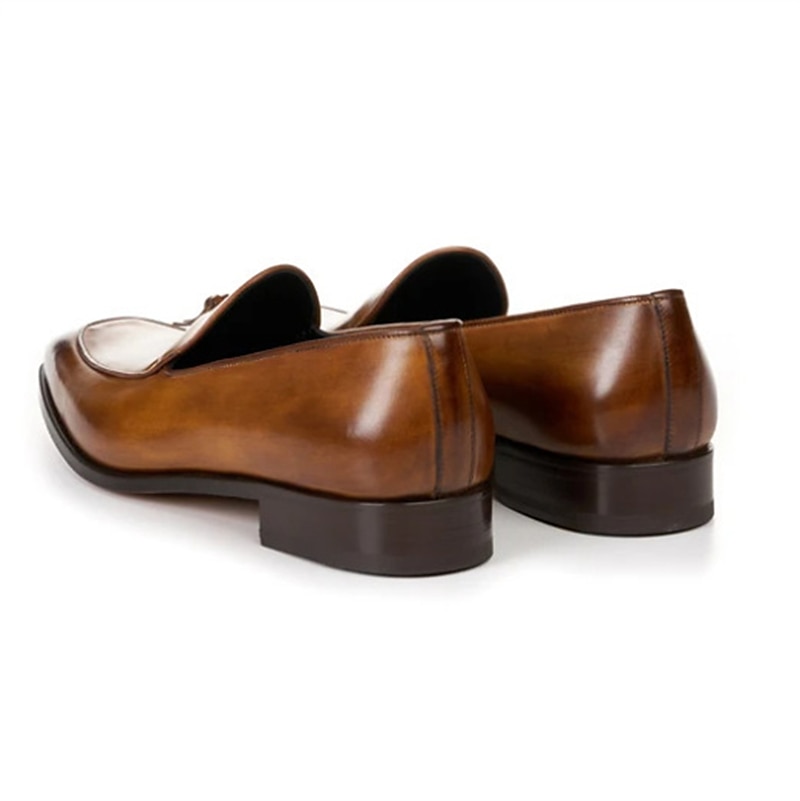 brune dusk-loafers i imitert skinn for menn – klassiske slip-on-dress-sko med vintage-sjarm, ideell for formelle begivenheter og forretningsantrekk 2025 - $64.99 –P2