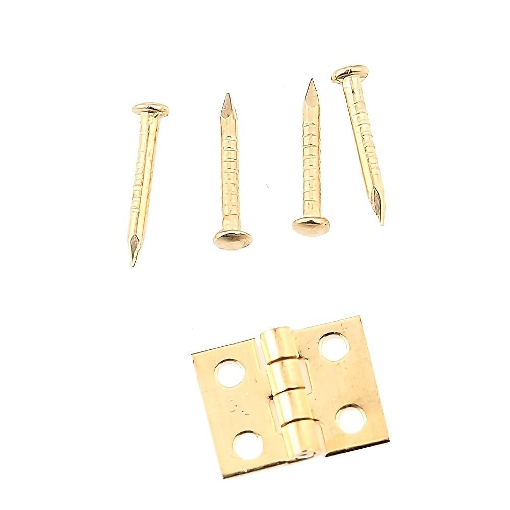 50 Stück Mini-Scharniere aus reinem Kupfer, Retro-Messingscharniere mit 200 Stück Ersatzschrauben für Holzkisten, Schmuckkästchen, Schrank, DIY-Zubehör (10 x 8 mm/0,4 x 0,3 Zoll) 2025 - $12.99 –P7
