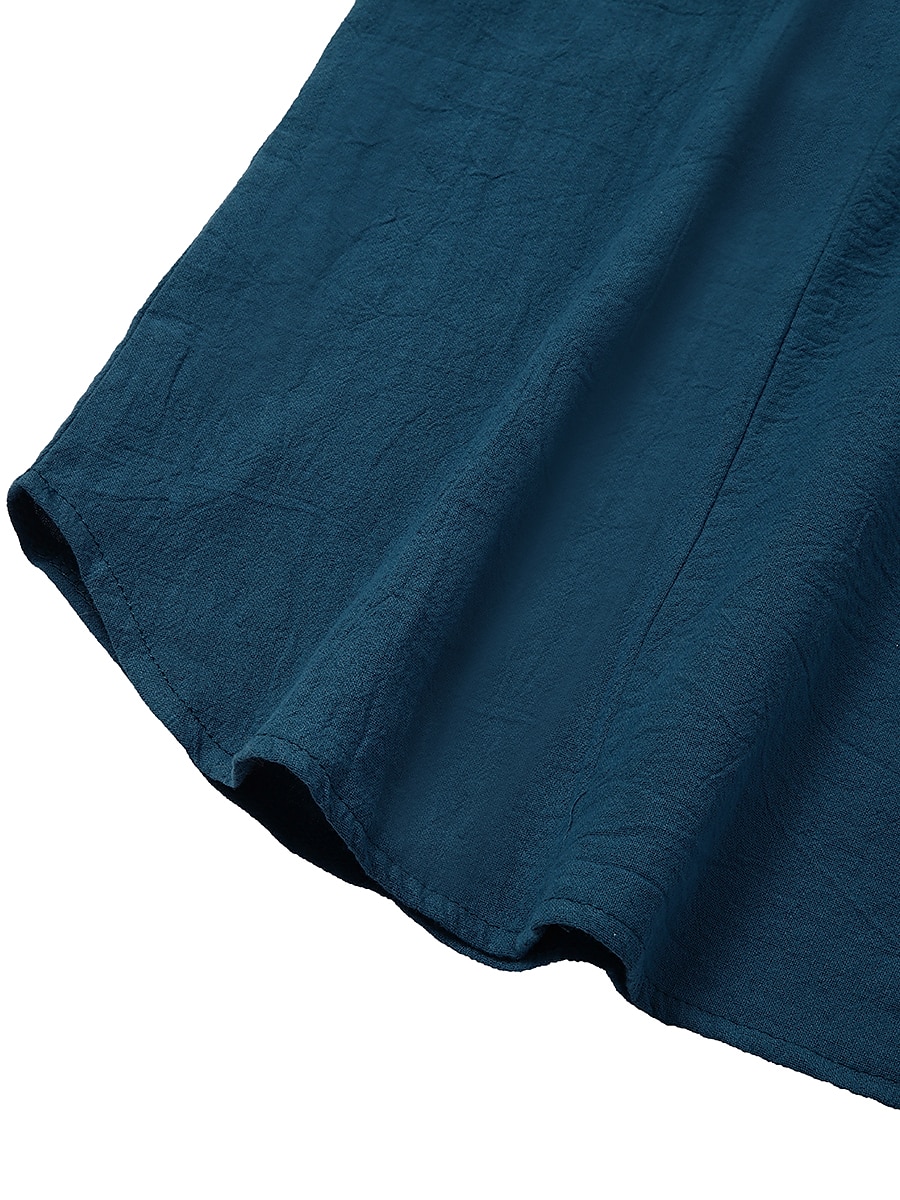 Femmes Noir Blanche bleu marine Été Printemps Robe Midi Robes inspirées du lin Robe Décontractée Robe fourreau Classique Occasionnel Extérieur Vacances Quotidien Coupe régulière Couleur Unie Col ras de 2025 ? $32.99 –P7