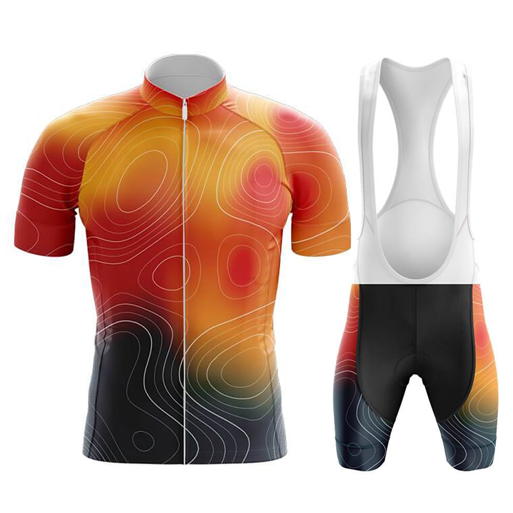Per uomo Maglia da ciclismo con pantaloncini con bretelle Graffiti Manica Corta Bicicletta Completo Abbigliamento con 3 tasche posteriori Mountain Bike MTB Ciclismo su strada Cuscinetto 3D del 2025 a $50.99 –P6