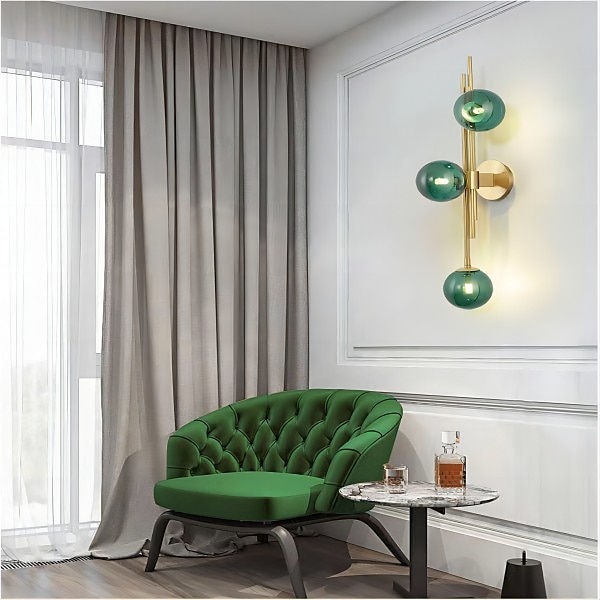 aplic led de perete 3 lumini aplice de perete din sticlă la mijlocul secolului corpuri de iluminat de perete glob modern labota de baie cu abajur de sticlă aplice de perete de interior pentru 2025 - $215.69 –P4