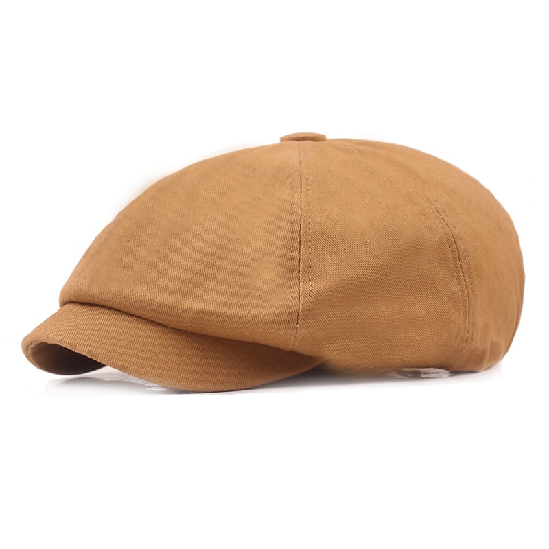 Voor heren Damesbaret Krantenverkoper hoed Zwart Geel Katoen Streetwear Stijlvol Casual Buiten Dagelijks Uitgaan Effen Zonbescherming 2026 - $17.99 –P8