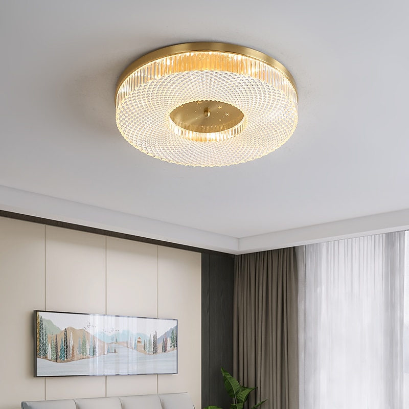 Luz de techo led regulable 40cm 50cm diseño circular luces de techo cobre estilo formal básico led moderno 110-240v 2026 - $311.99 –P2