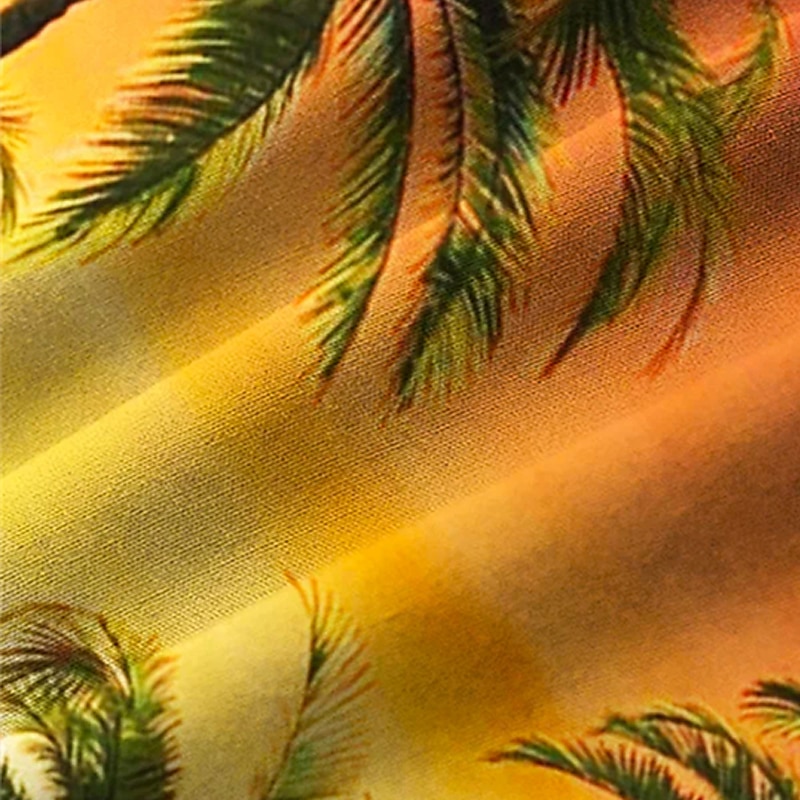 Bărbați Palmier Plante tropicale Cămașă Cămașă hawaiană Cămașă Aloha Mânecă scurtă Cămașă Răsfrânt Tropical Modă Hawaiană În aer liber Stradă Hawaiian Roșu-aprins Albastru piscină Portocaliu S M L 2025 - $24.99 –P1