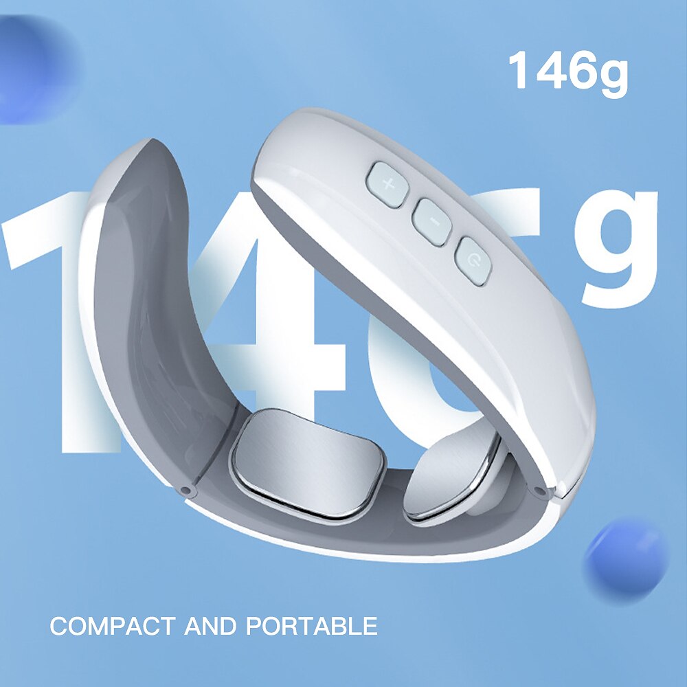 Rechargeable Electric Neck Massager Pulse Neck Massage Relax Pain Relief Ems Acupoints Lymphvity Massager Device Neck Stretcher 2024 - $11.99 –P7