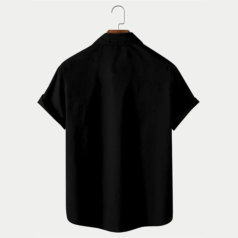 Men's Musical Notes Summer Shirt Bowling Shirt Button Up Shirt Short Sleeve Fashion 1950s Casual Daily Music Festival Summer Turndown Print Blue Black Pink Green 2026 - $25.99 –P2