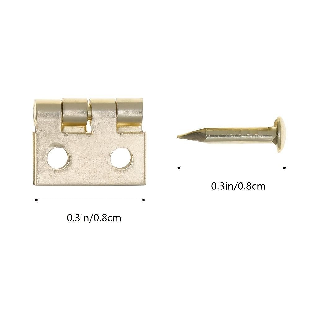 50 Stück Mini-Scharniere aus reinem Kupfer, Retro-Messingscharniere mit 200 Stück Ersatzschrauben für Holzkisten, Schmuckkästchen, Schrank, DIY-Zubehör (10 x 8 mm/0,4 x 0,3 Zoll) 2025 - $12.99 –P1