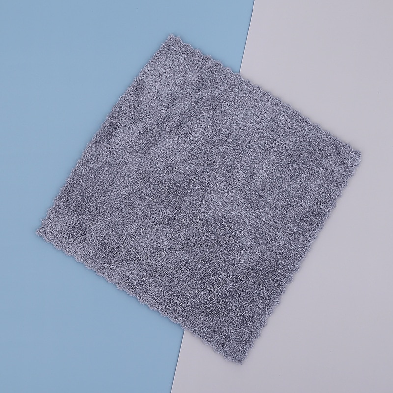 Coral Velvet Square Towel Kitchen Dishcloth Soft Absorbent Small Handkerchief Plain Color Saliva Towel Baby And Children Hand Towel 2025 - $0.99 –P12