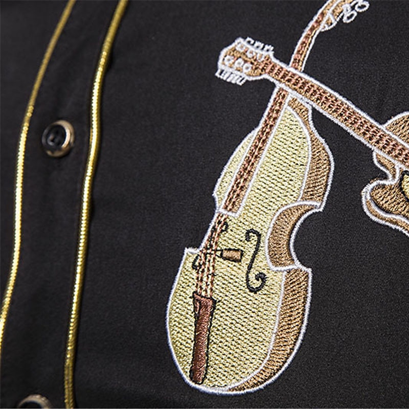 Bărbați Imprimeu Grafic Instrument muzical Cămașă Cămașă occidentală Cămașă de cowboy Manșon Lung Sport Modă Șic Stradă În aer liber Zilnic Toamna iarna Răsfrânt Imprimeu Buton în jos Negru Alb 2025 - $26.99 –P7