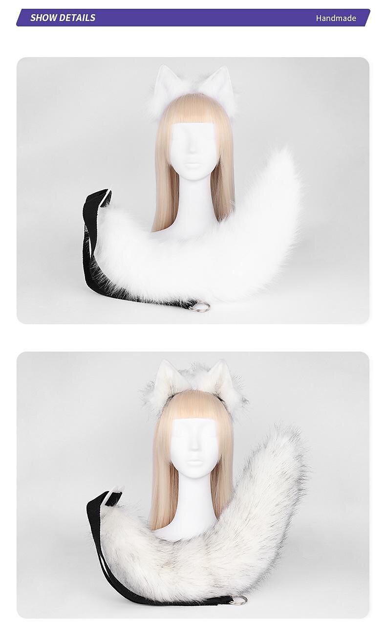 pince à queue de renard oreilles de chat pattes de loup gants costume de cosplay carnaval fantaisie accessoires de costume de fête de 2025 ? $37.99 –P1