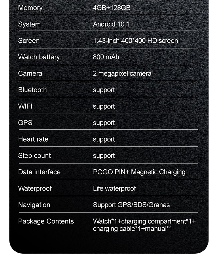 iMosi V10 Умные часы 1.43 дюймовый Смарт Часы 4G Педометр Напоминание о звонке Датчик для отслеживания активности Совместим с Смартфон Мужчины 2025 - $181.99 –P20