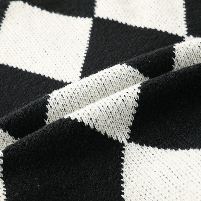 Herren Pullunder Strickjacke Gerippt Stricken Taste Strick Geometrisch V Ausschnitt Moderne zeitgenössische Freizeitskleidung Ausgehen Bekleidung Ärmellos Herbst Winter Schwarz Blau M L XL 2025 - $28.99 –P13