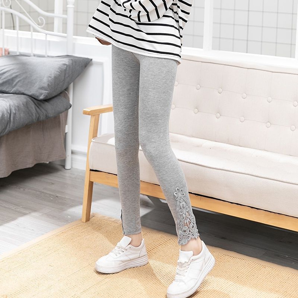 női leggings egyszínű fekete fehér divatos bokáig érő alkalmi napi 2025 - $12.99 –P11