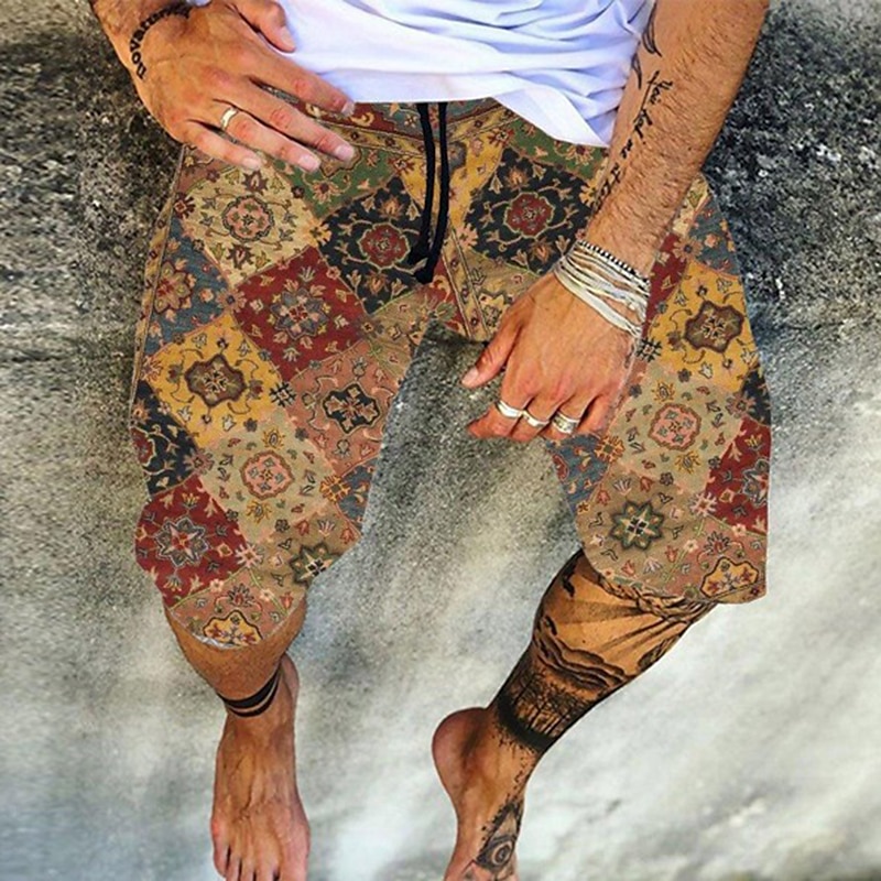 Homens Calção Shorts de verão Shorts de praia Shorts casuais Com Cordão Cintura elástica Gráfico Conforto Respirável Comprimento do joelho Ao ar livre Feriado Para Noite Roupa de rua Havaiana 1 2 de 2025 por $18.99 –P13