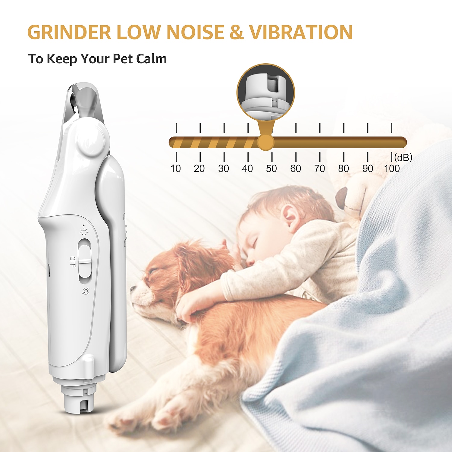 Meuleuses et coupe-ongles 2 en 1 pour chien avec 2 lumières LED et garde de sécurité meuleuse électrique rechargeable pour animaux de compagnie silencieux à faible bruit pour petits chiens et chats de de 2025 ? $34.99 –P3