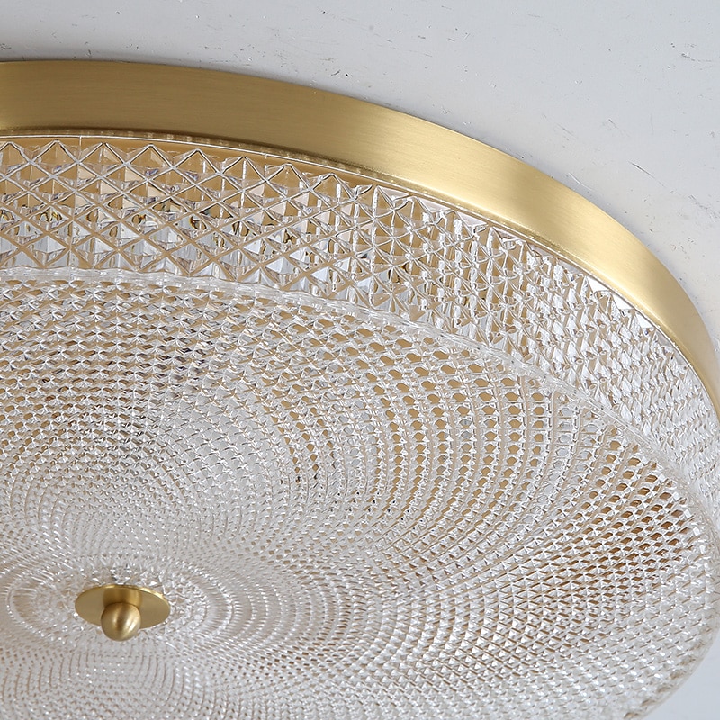 Luz de techo led regulable 35cm diseño circular luces de techo de cobre para sala de estar 110-240v 2026 - $335.59 –P5