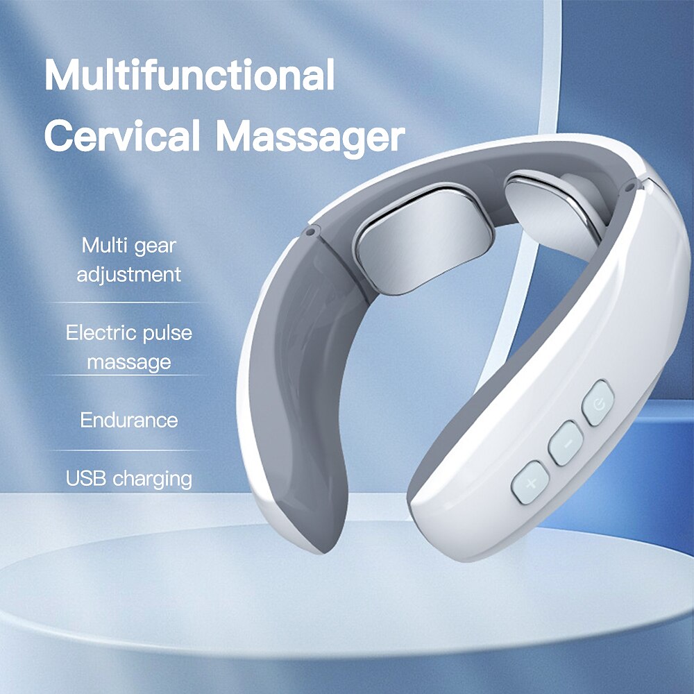 Rechargeable Electric Neck Massager Pulse Neck Massage Relax Pain Relief Ems Acupoints Lymphvity Massager Device Neck Stretcher 2024 - $11.99 –P1