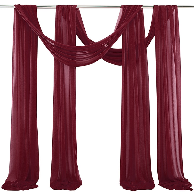 salvie grønn bryllup bue gardiner chiffon stoff draperi ren bakgrunn gardiner for fest seremoni bue scene dekorasjoner 2025 - AU $41.89 –P5