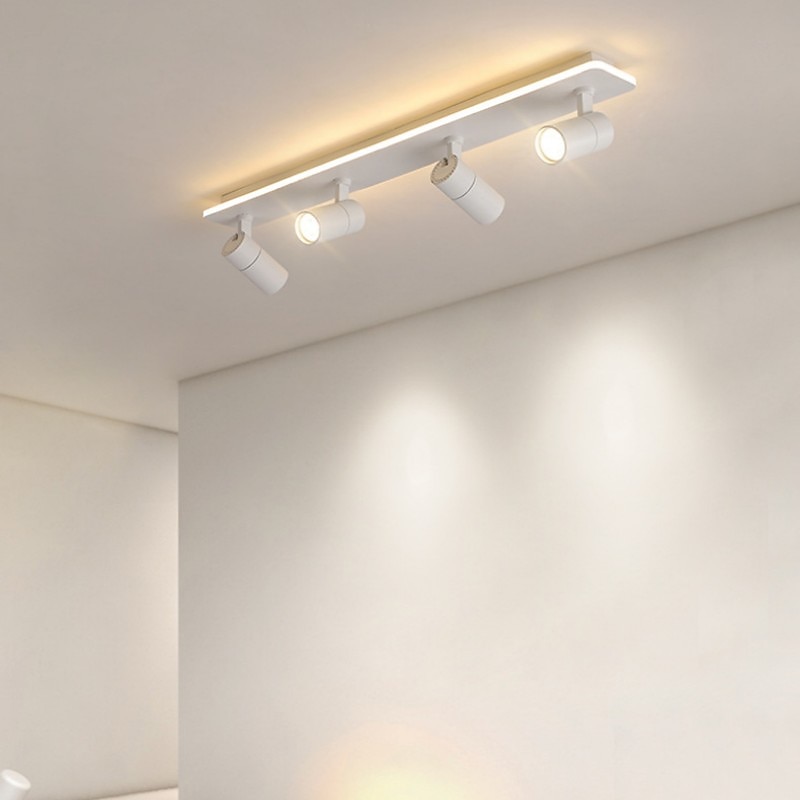 plafonniers à led dimmables pour le salon, plafonniers plafonniers éclairage sur rail rotatif noir projecteurs de plafond à gradation tricolore 3 voies pour magasin de vêtements de 2025 ? $215.99 –P1