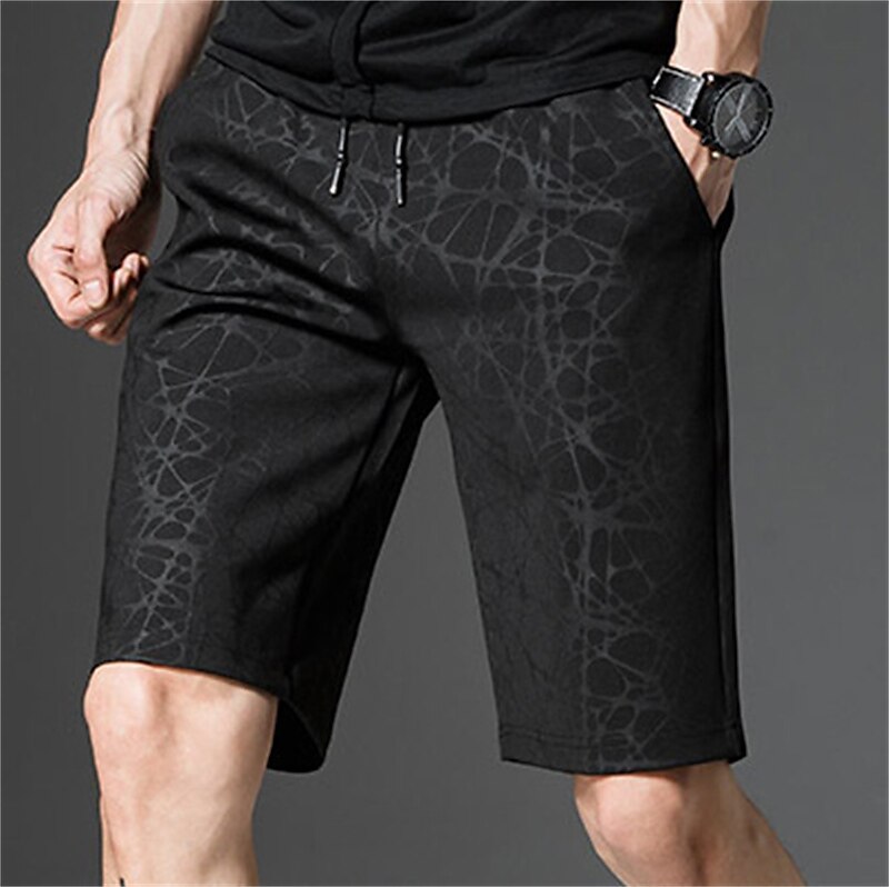 Men's Athletic Shorts Active Shorts Casual Shorts Pocket Drawstring Elastic Waist Print Breathable Quick Dry Knee Length Casual Daily Fashion Streetwear Black 2025 - $6.99 –P3