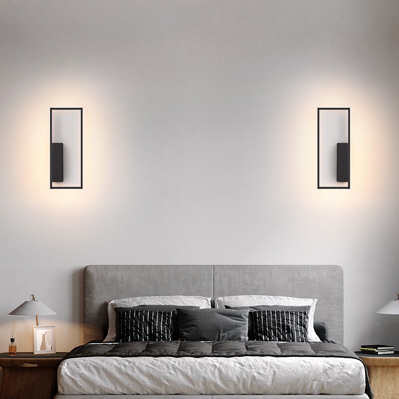 Lightinthebox LED-Wandleuchten für den Innenbereich, schwarz, rechteckig, Einzelleuchte, Wandleuchte, moderne LED-Wandleuchte aus Metall für Schlafzimmer, Esszimmer, Nachttischlampe, Wohnzimmer 2026 - $139.99 –P2