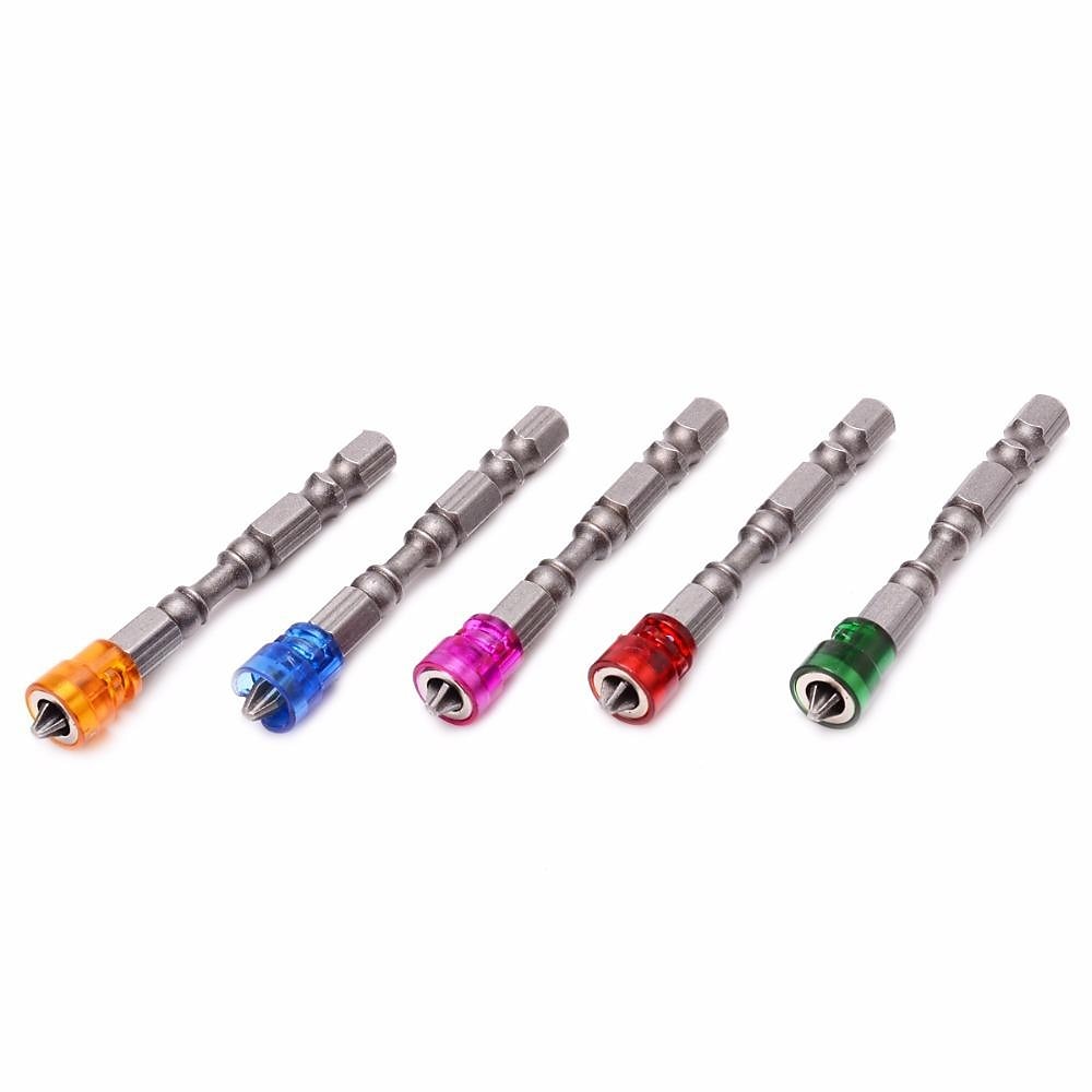 5PCS 65mm Anti-Slip Electric Magnetic Nut Driver Set 1/4 Inch Hex Shank S2 PH2 Magnetic Phillips Cross Screw Screwdriver Bits Set Electric Power Driver Bit Set Gift for Machinist 2025 - $8.99 –P7