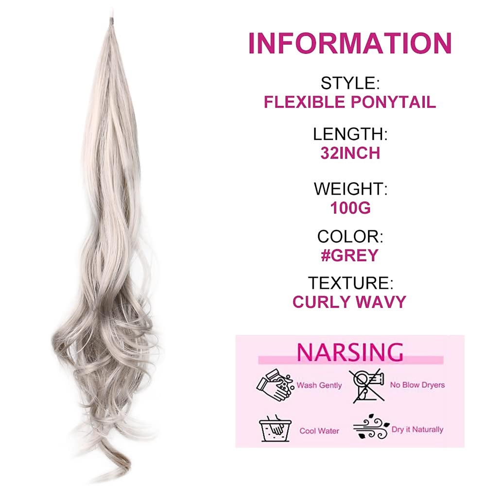 show flexibele wrap around paardenstaart 32 inch lengte synthetische paardenstaart extensions blonde paardenstaart haarstukjes voor dagelijks gebruik door vrouwen 2025 - $20.99 –P3