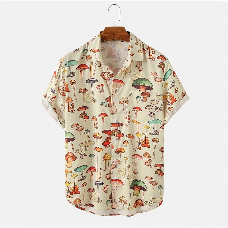 Per uomo Funghetto Piante tropicali Camicia Camicia hawaiana Camicia Aloha Maniche corte Camicia Collo ripiegabile Tropicale Di tendenza Hawaiano Esterno Strada Hawaiano Rosa Viola Verde S M L del 2025 a $24.99 –P1